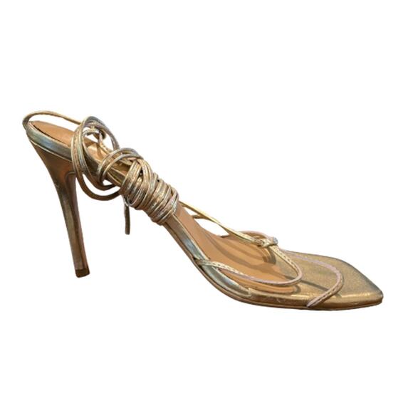 Tony Bianco Feliz Sandal in Gold Nappa Metallic Size 9 - Picture 4 of 6